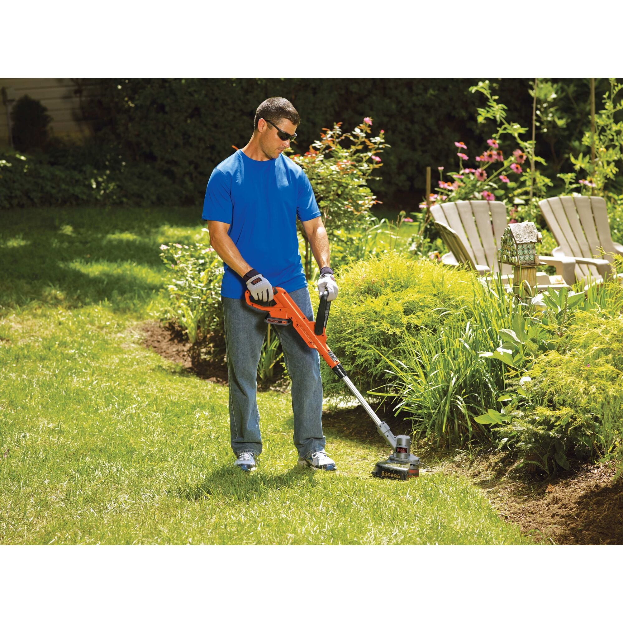 black-decker-20v-max-powerconnect-2-in-1-string-trimmer-edger-battery-charger-in image 2