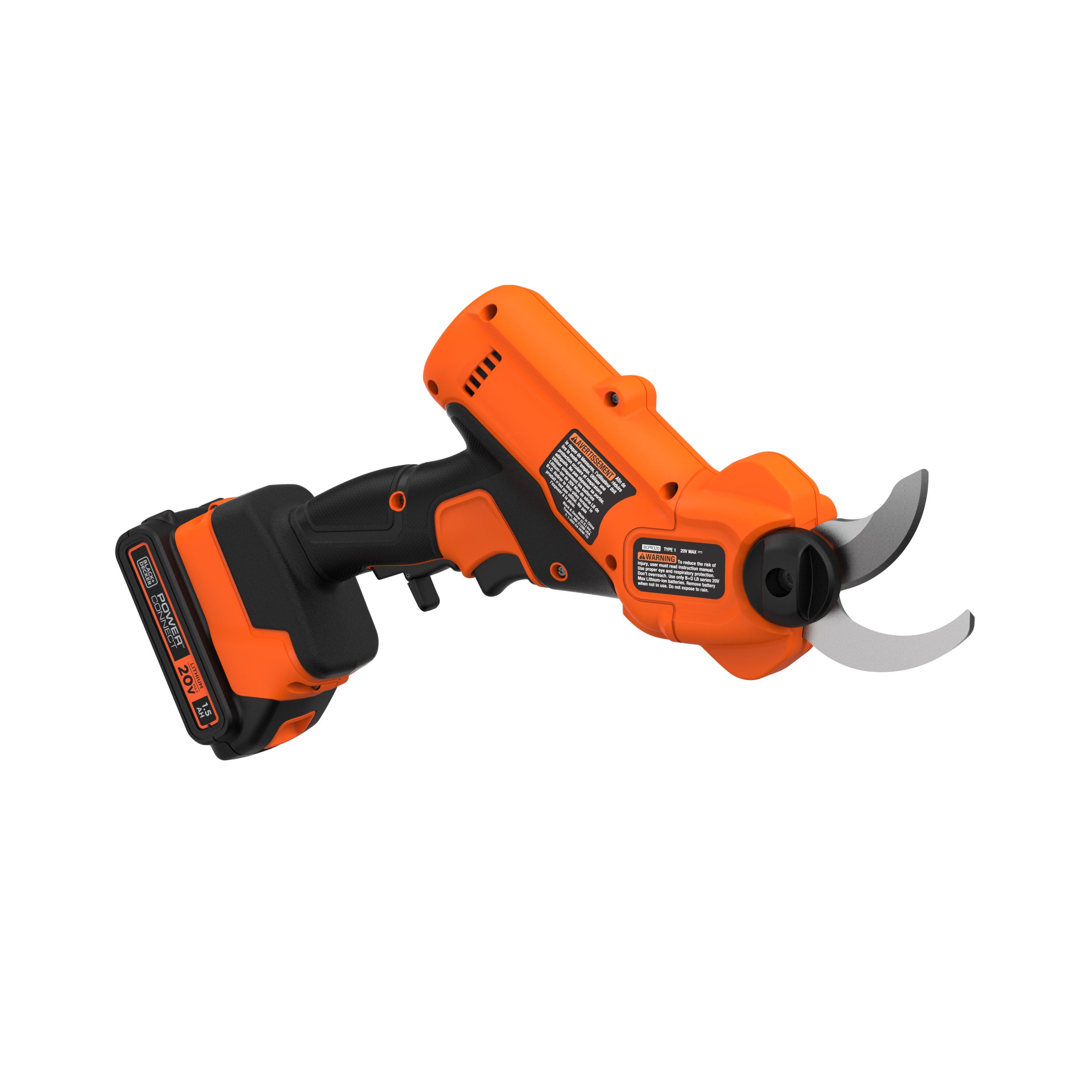 black-decker-20v-max-powerconnect-cordless-pruner-kit-with-battery-and-charger image 7