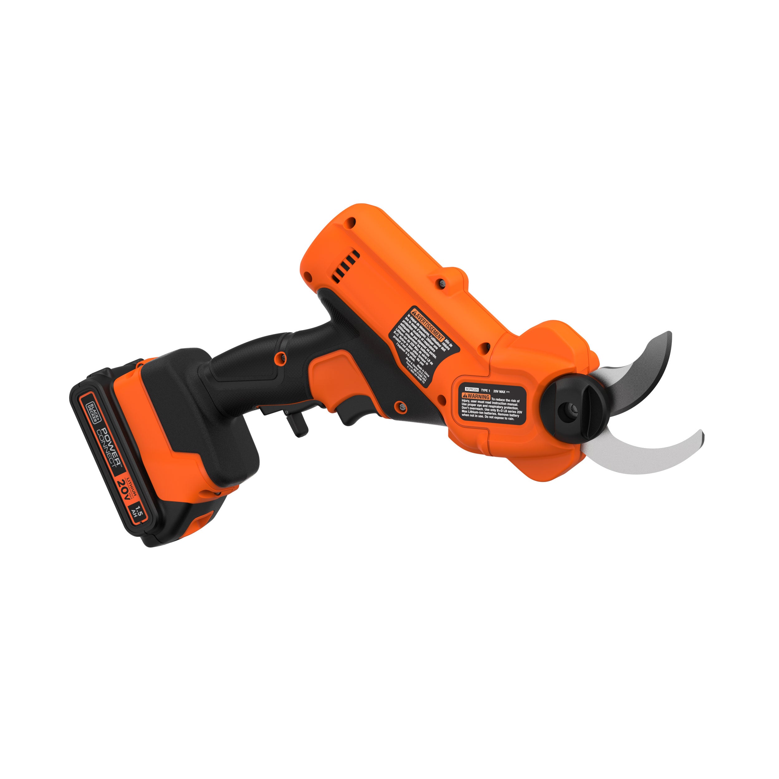 black-decker-20v-max-powerconnect-cordless-pruner-kit-with-battery-and-charger image 8