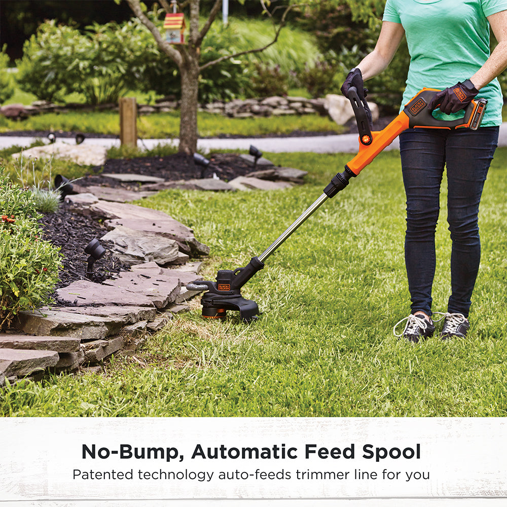 black-decker-20v-max-powerconnect-cordless-string-trimmer-and-edger-battery-char image 3