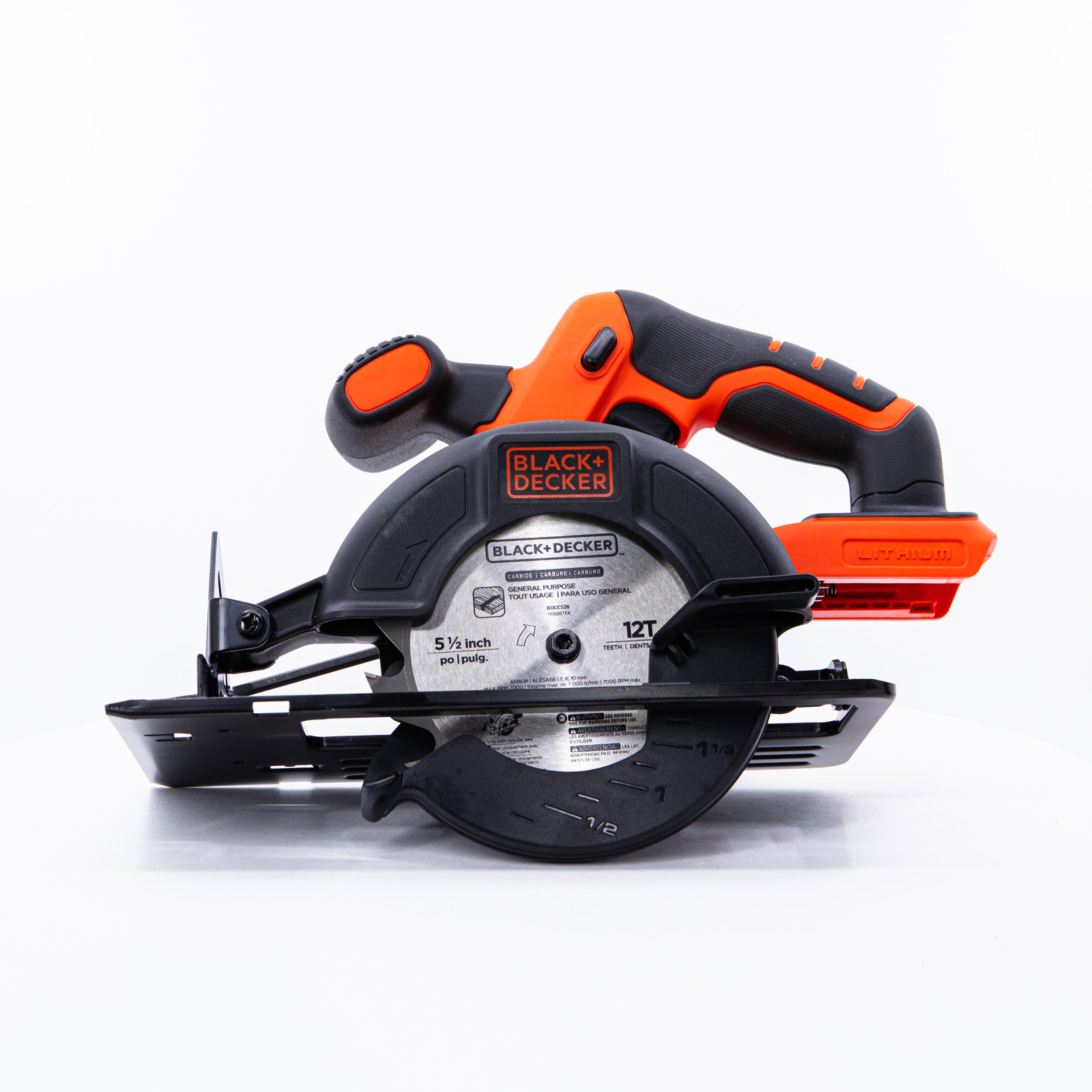 black-decker-20v-max-powerconnect-5-1-2-inch-cordless-circular-saw-bare-tool-bat image 3