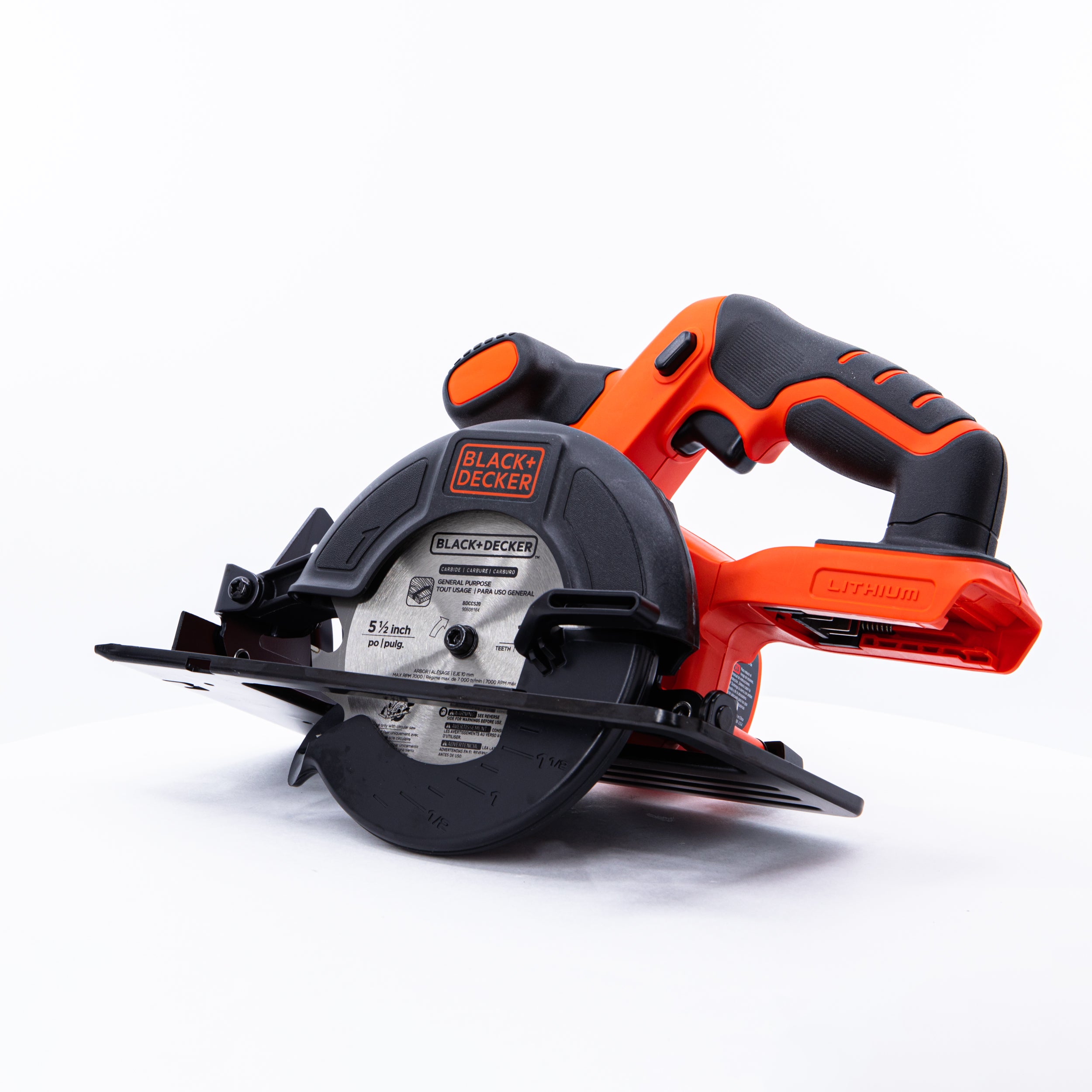 black-decker-20v-max-powerconnect-5-1-2-inch-cordless-circular-saw-bare-tool-bat image 7