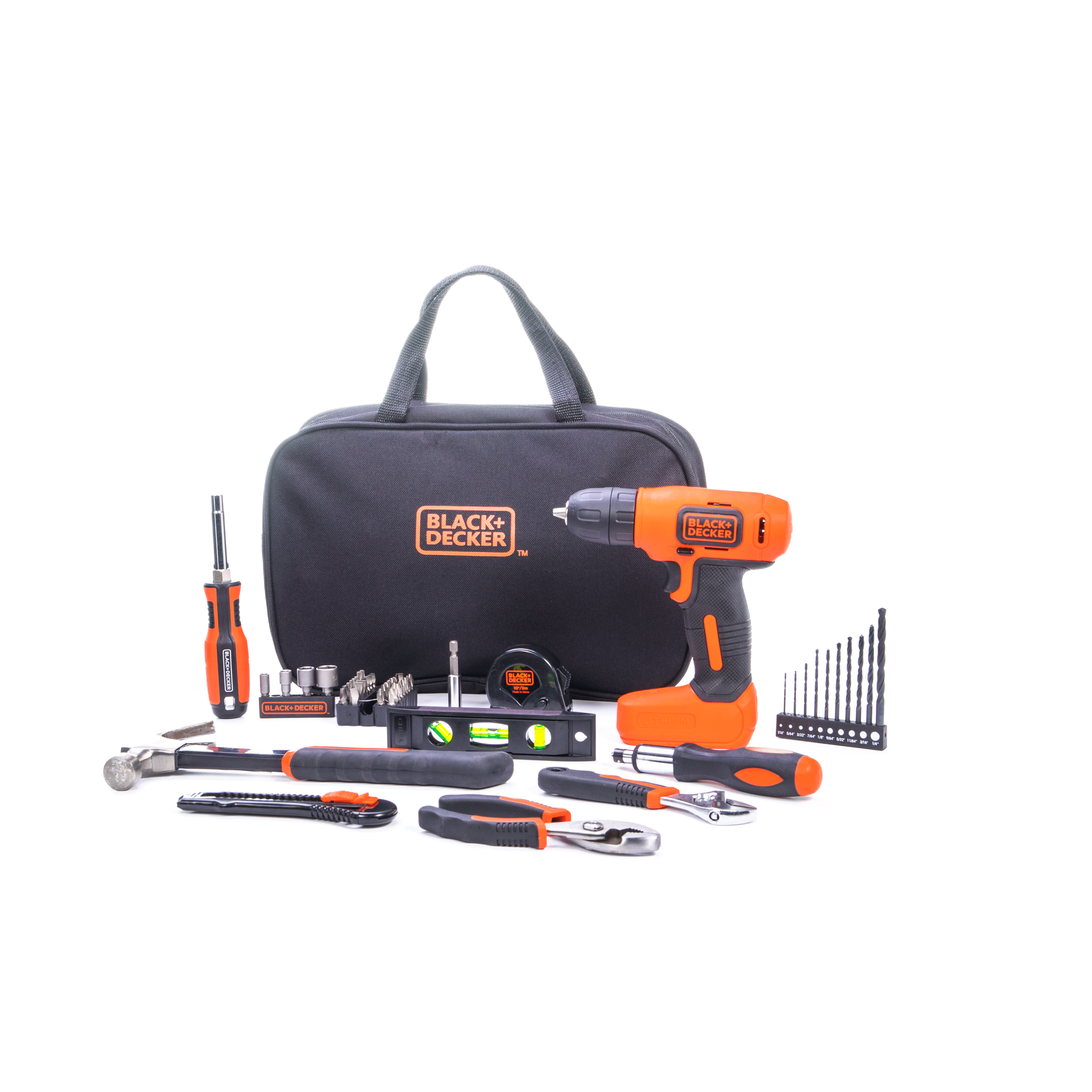 black-decker-8v-max-cordless-drill-home-tool-kit-57-piece image 3