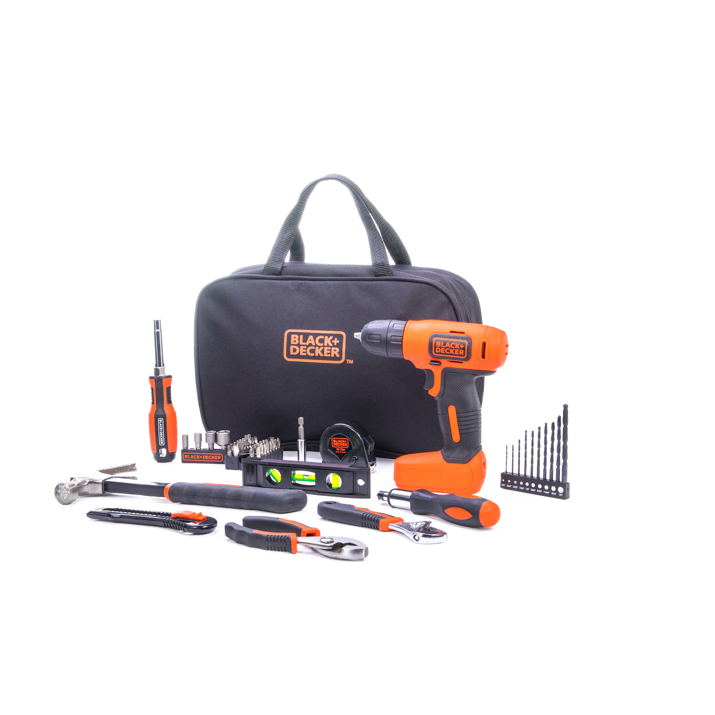 black-decker-8v-max-cordless-drill-home-tool-kit-57-piece image 4