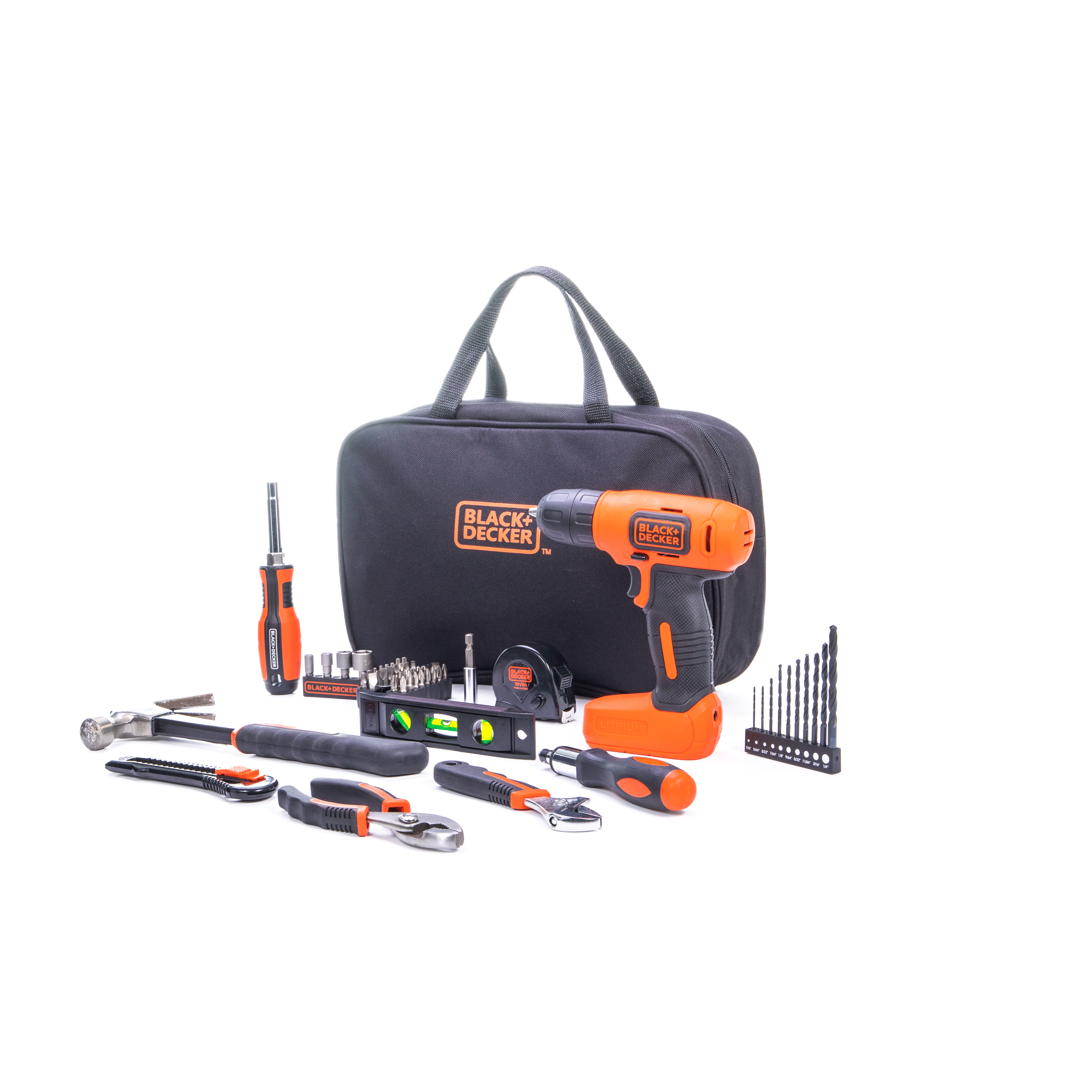 black-decker-8v-max-cordless-drill-home-tool-kit-57-piece image 5