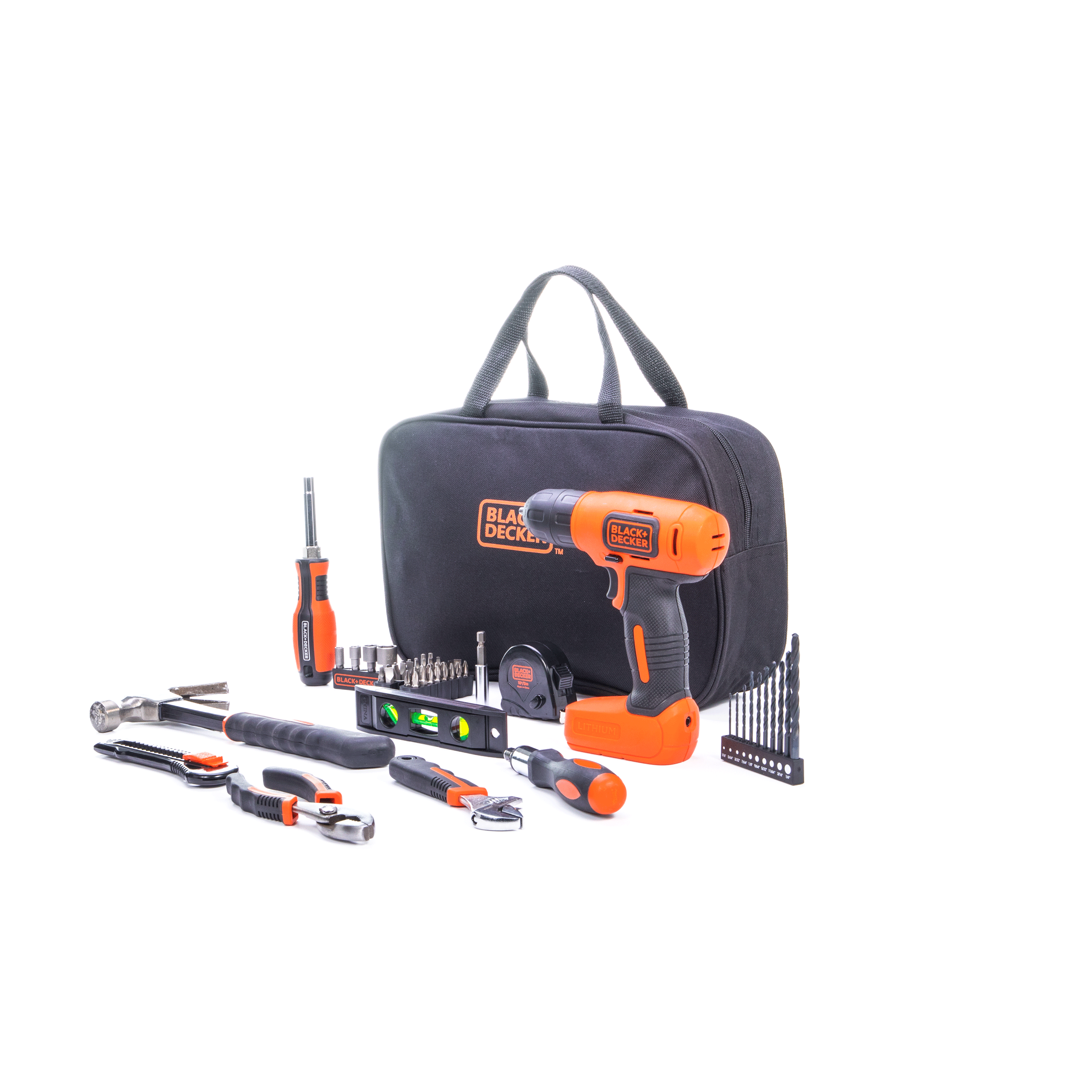 black-decker-8v-max-cordless-drill-home-tool-kit-57-piece image 6