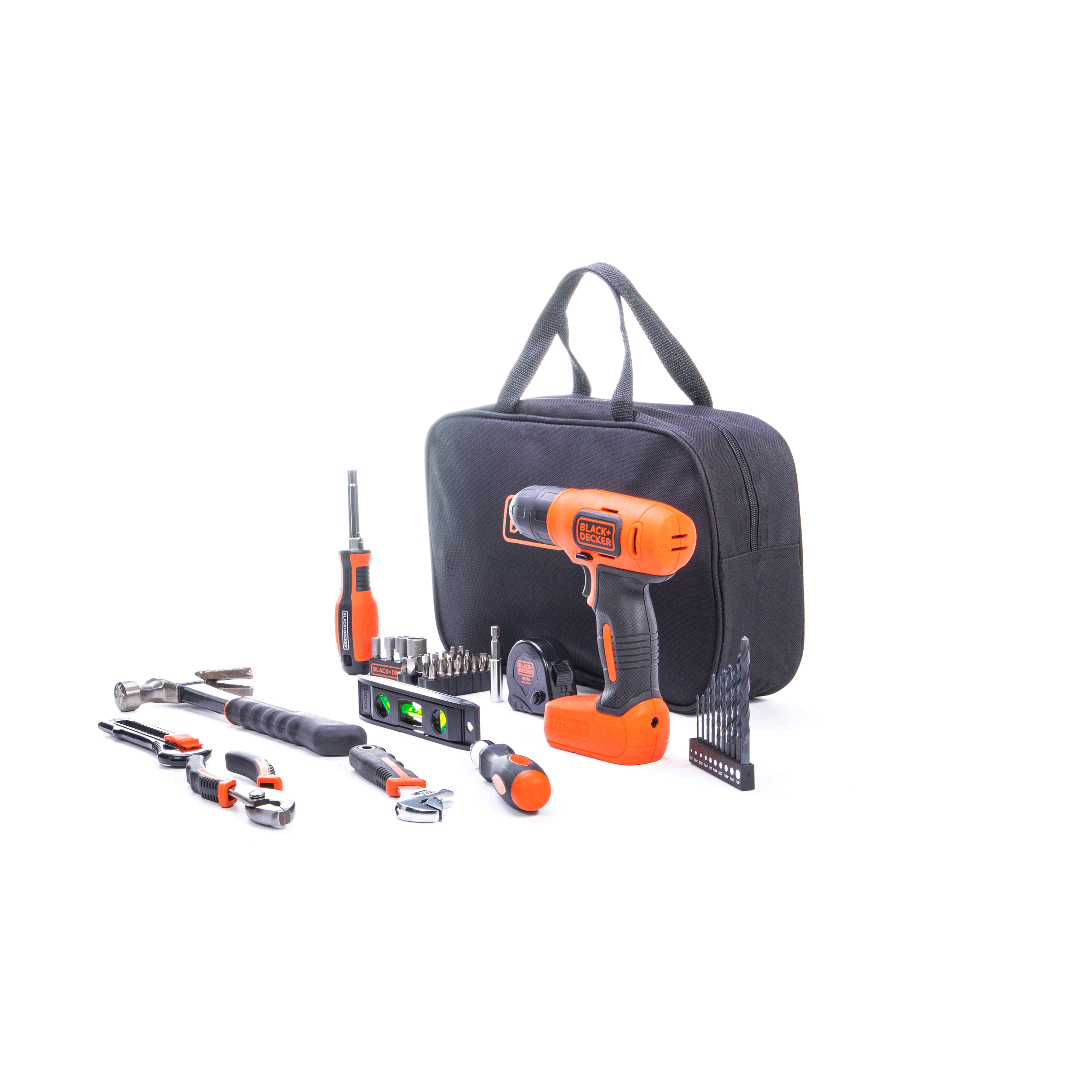 black-decker-8v-max-cordless-drill-home-tool-kit-57-piece image 7