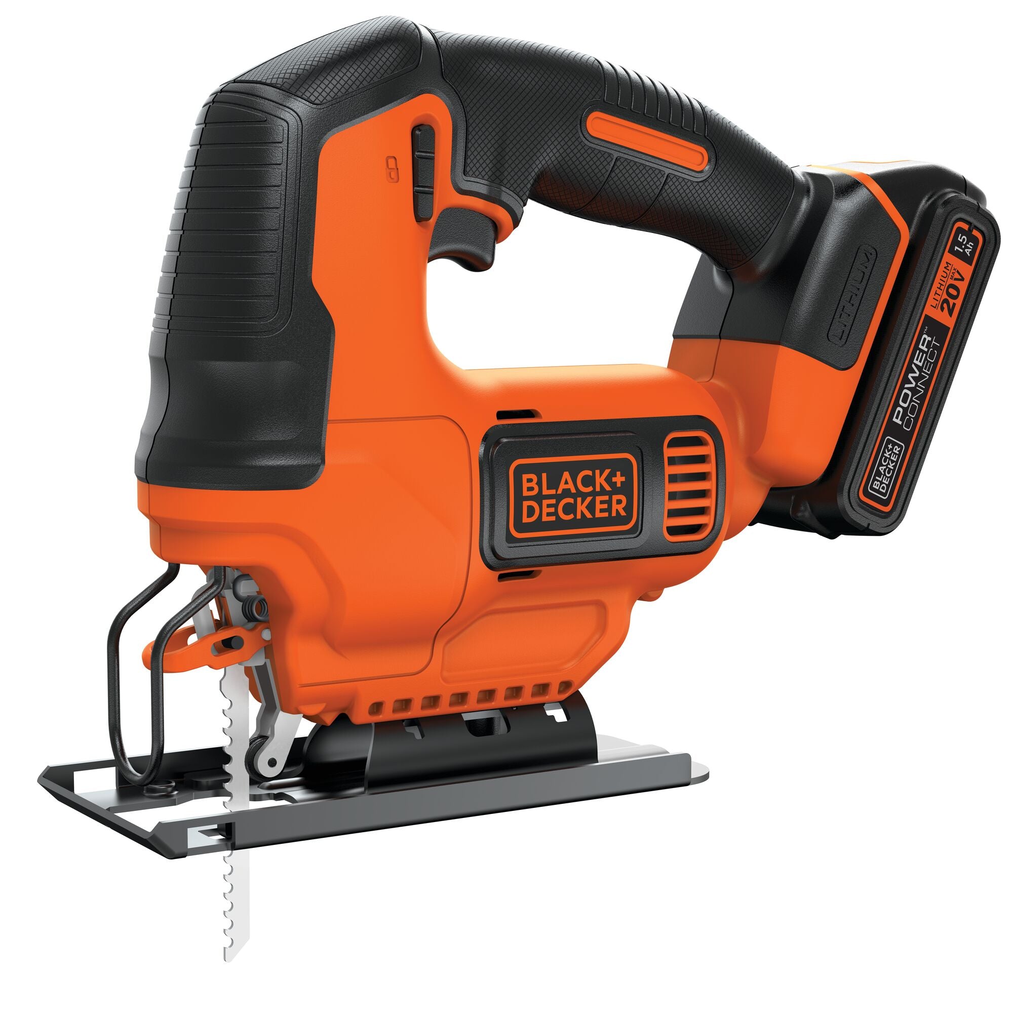 black-decker-20v-max-powerconnect-cordless-variable-speed-jigsaw-battery-charger image 1