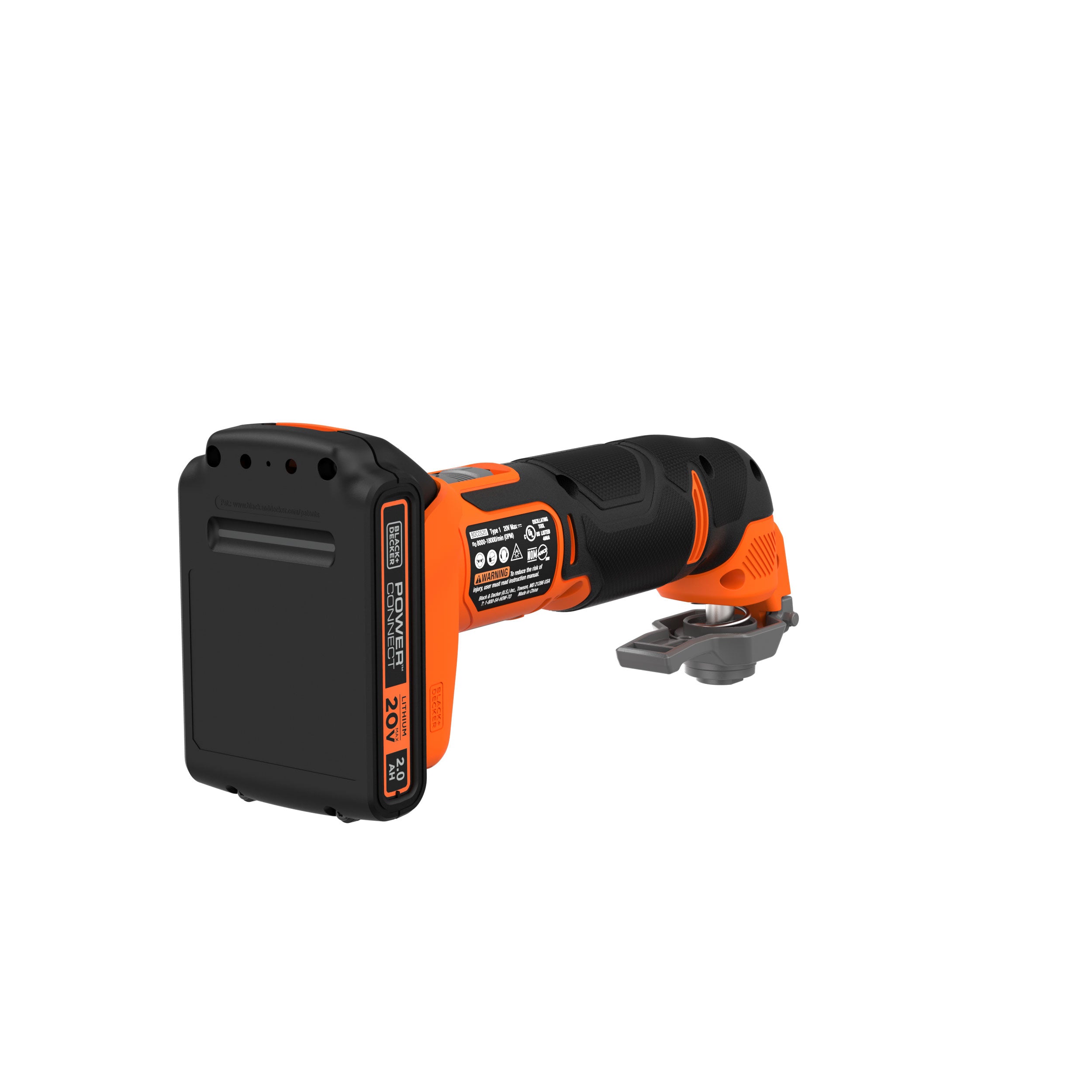 black-decker-20v-max-powerconnect-cordless-oscillating-multi-tool-kit-battery-ch image 7