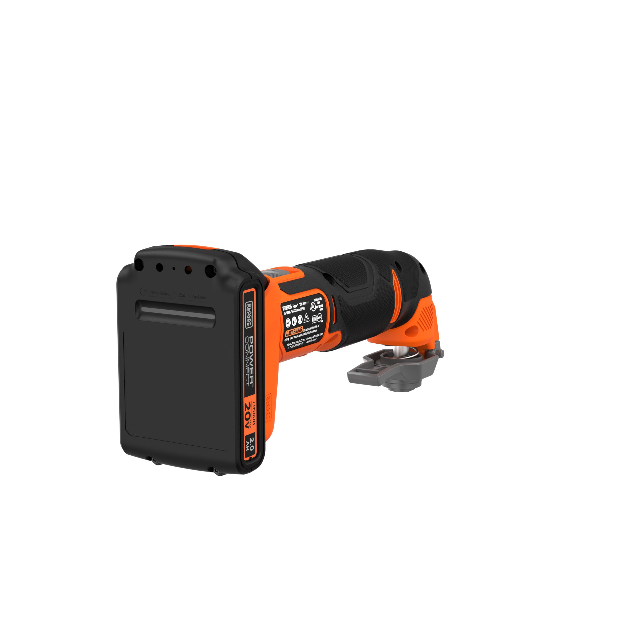 black-decker-20v-max-powerconnect-cordless-oscillating-multi-tool-kit-battery-ch image 8