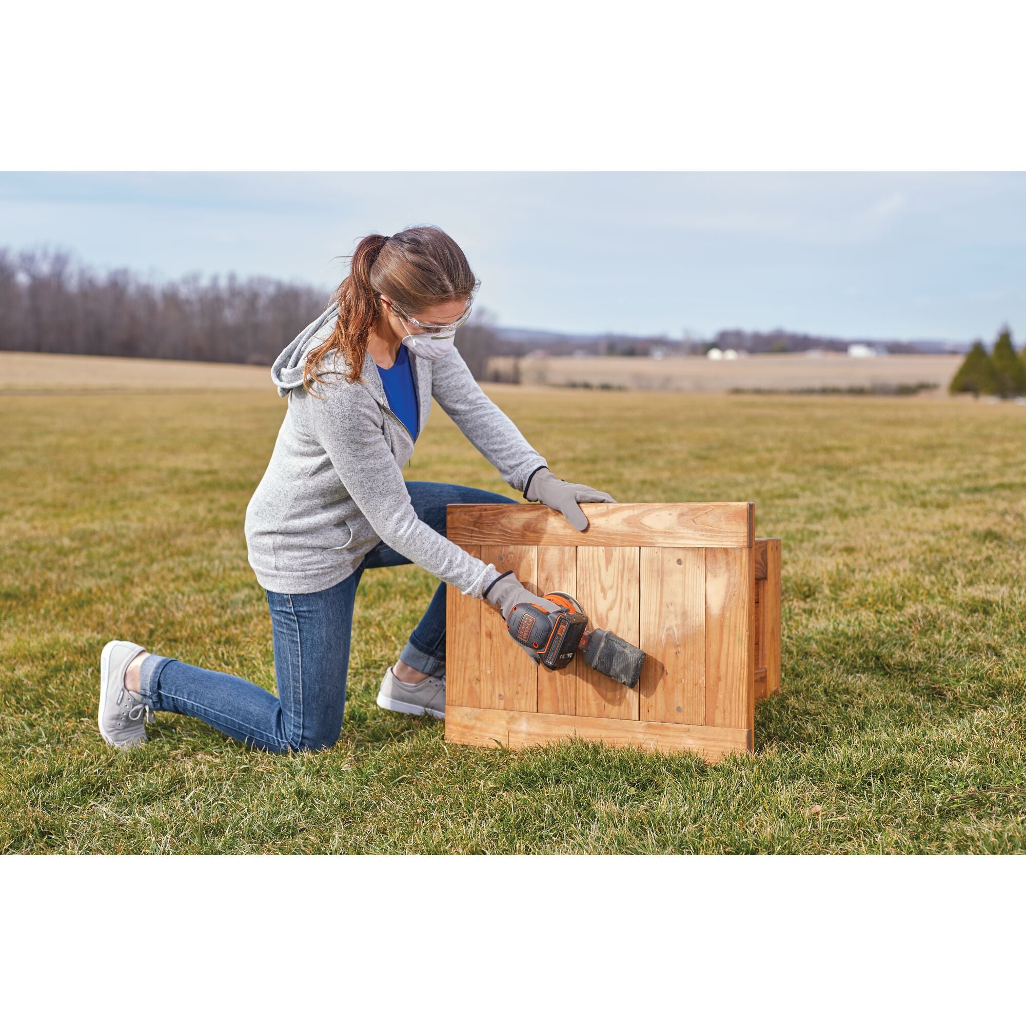 black-decker-20v-max-powerconnect-cordless-random-orbital-sander-with-battery-an image 4