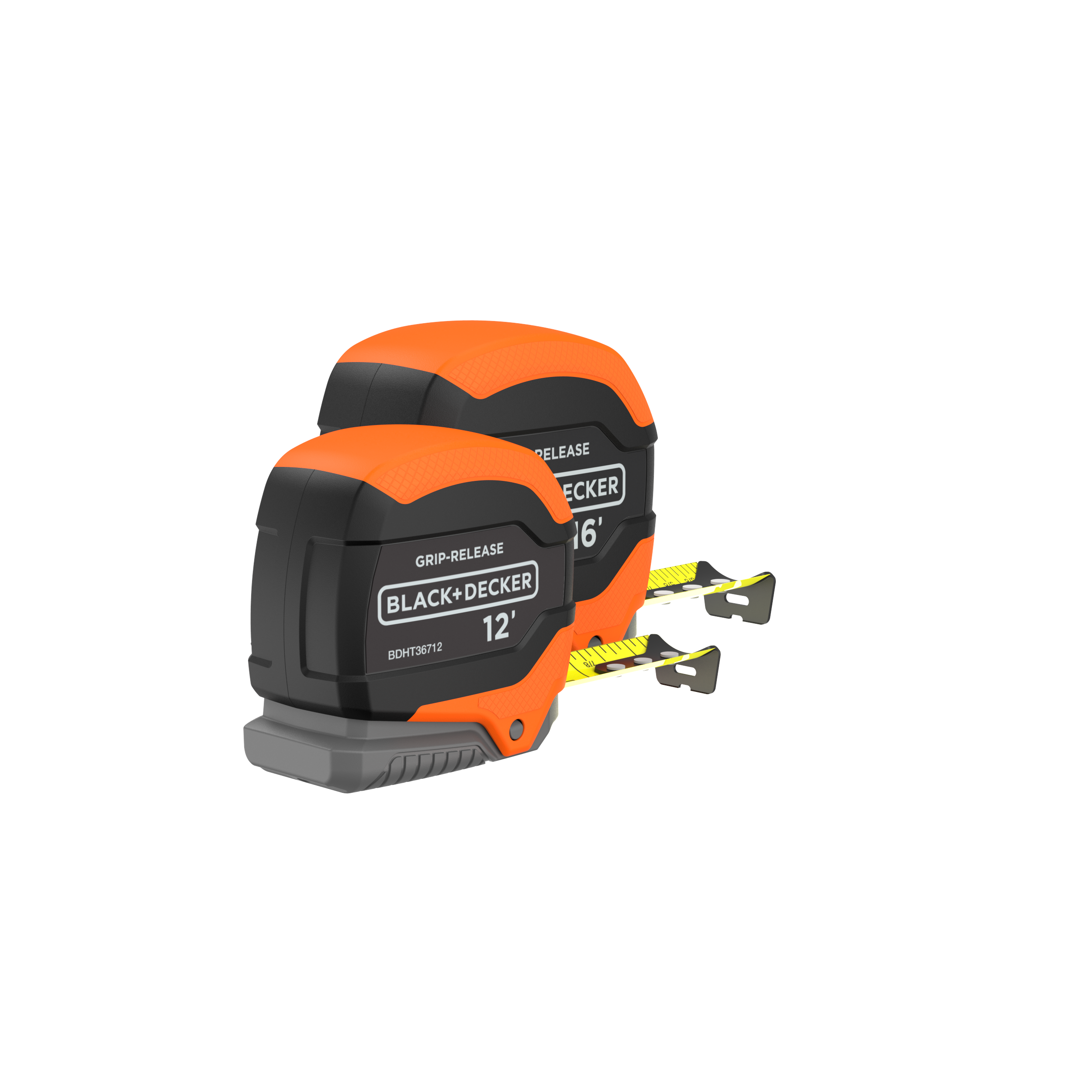 black-decker-grip-release-self-lock-tape-measure-2-pack-12-foot-16-foot image 1