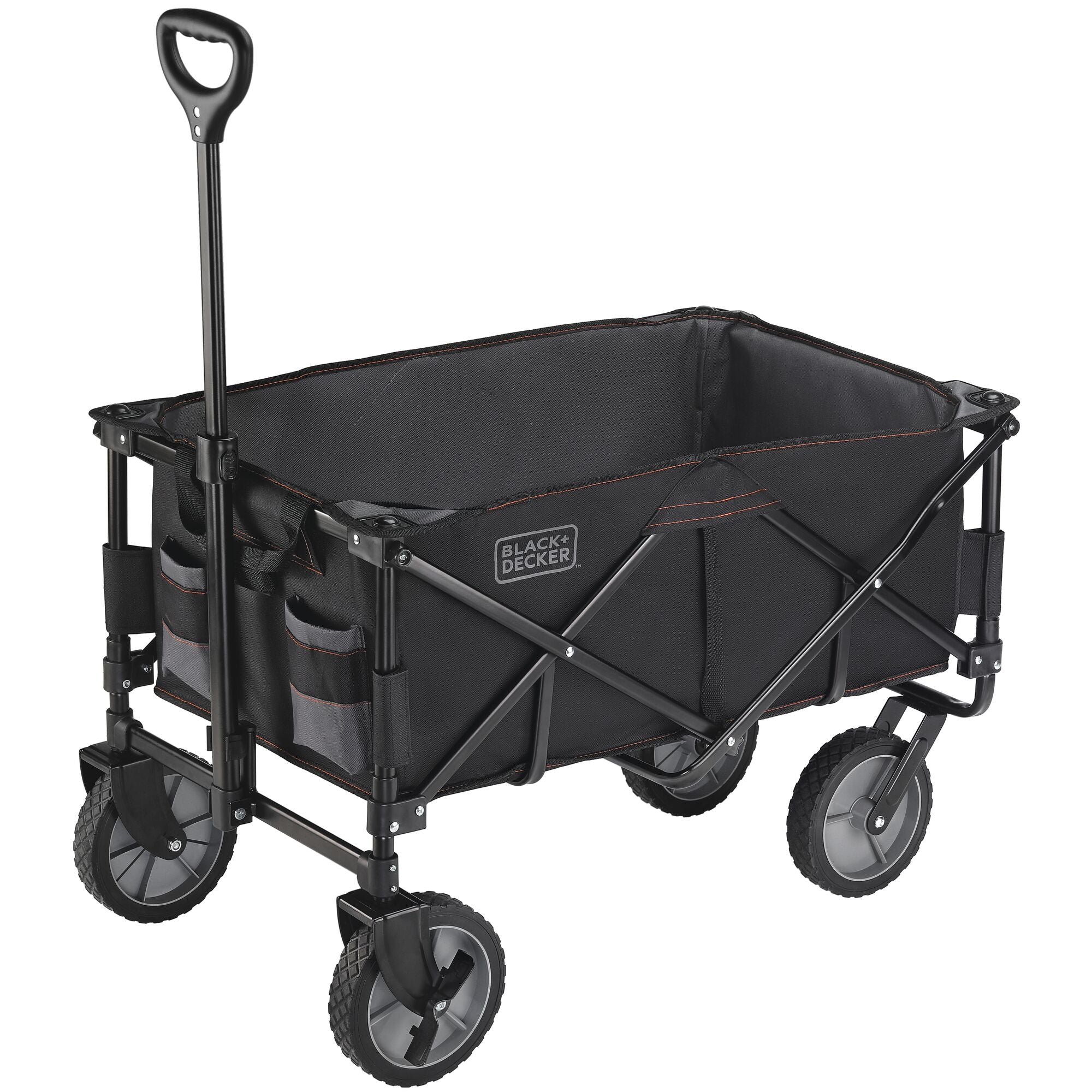 black-decker-collapsible-storage-cart-folding-utility-wagon-holds-up-to-176-lbs- image 1