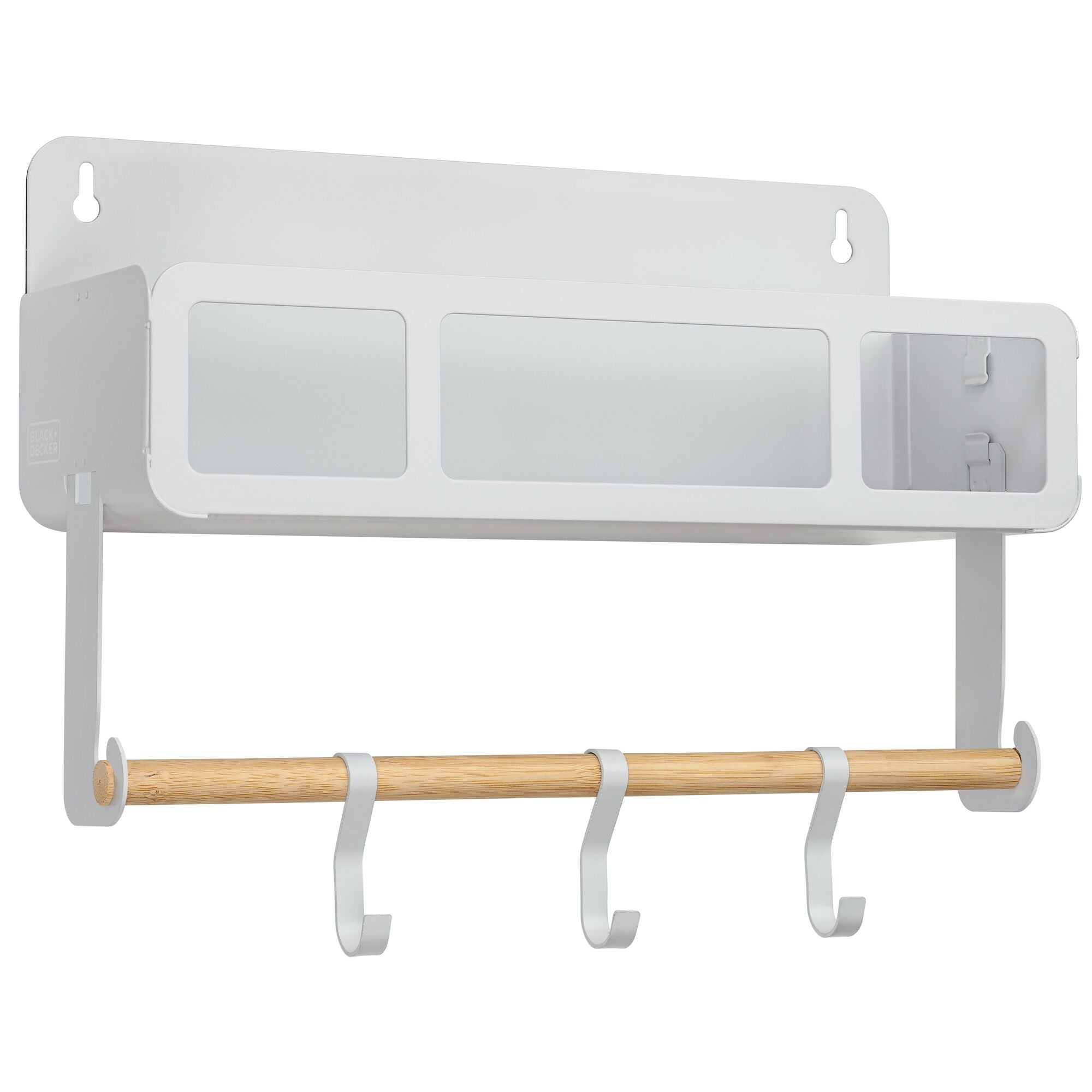 black-decker-hanging-magnetic-rack-system-door-brackets-white-tan image 2