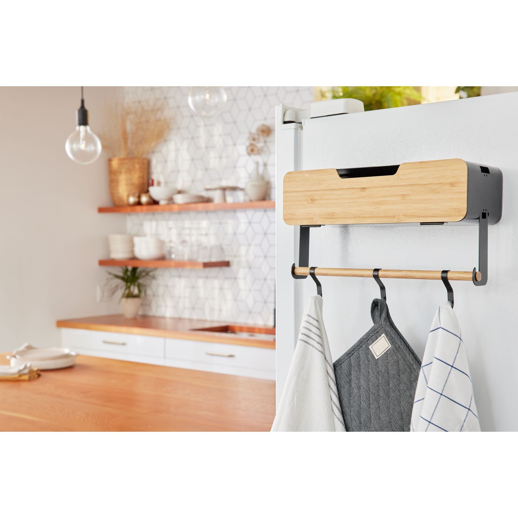 black-decker-hanging-magnetic-rack-system-shelf-with-door-with-brackets-black-ta image 2