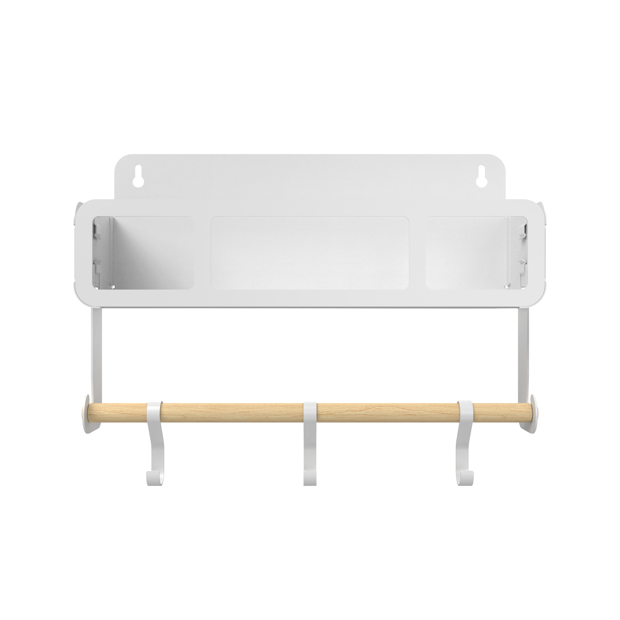 black-decker-hanging-magnetic-rack-system-shelf-with-brackets-white-tan image 4
