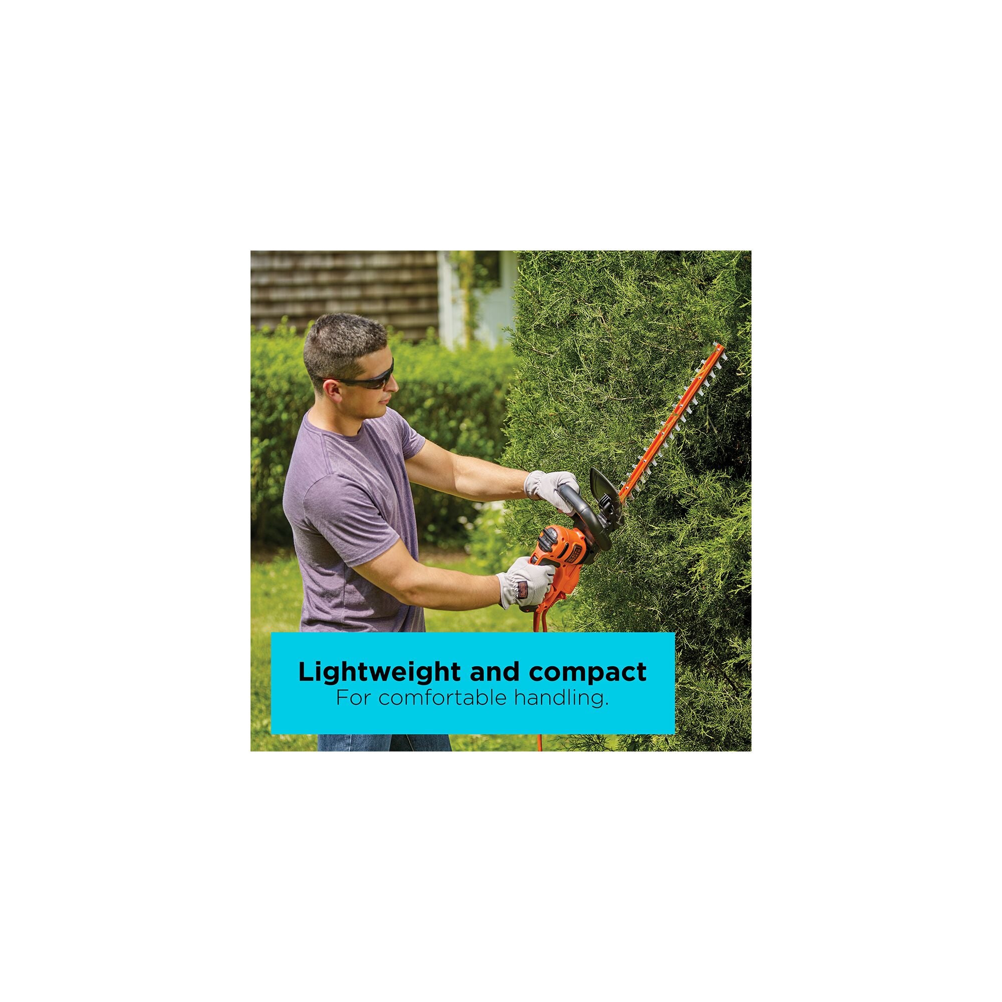 black-decker-22-inch-electric-hedge-trimmer-4-0-amp-lightweight-low-vibration image 4