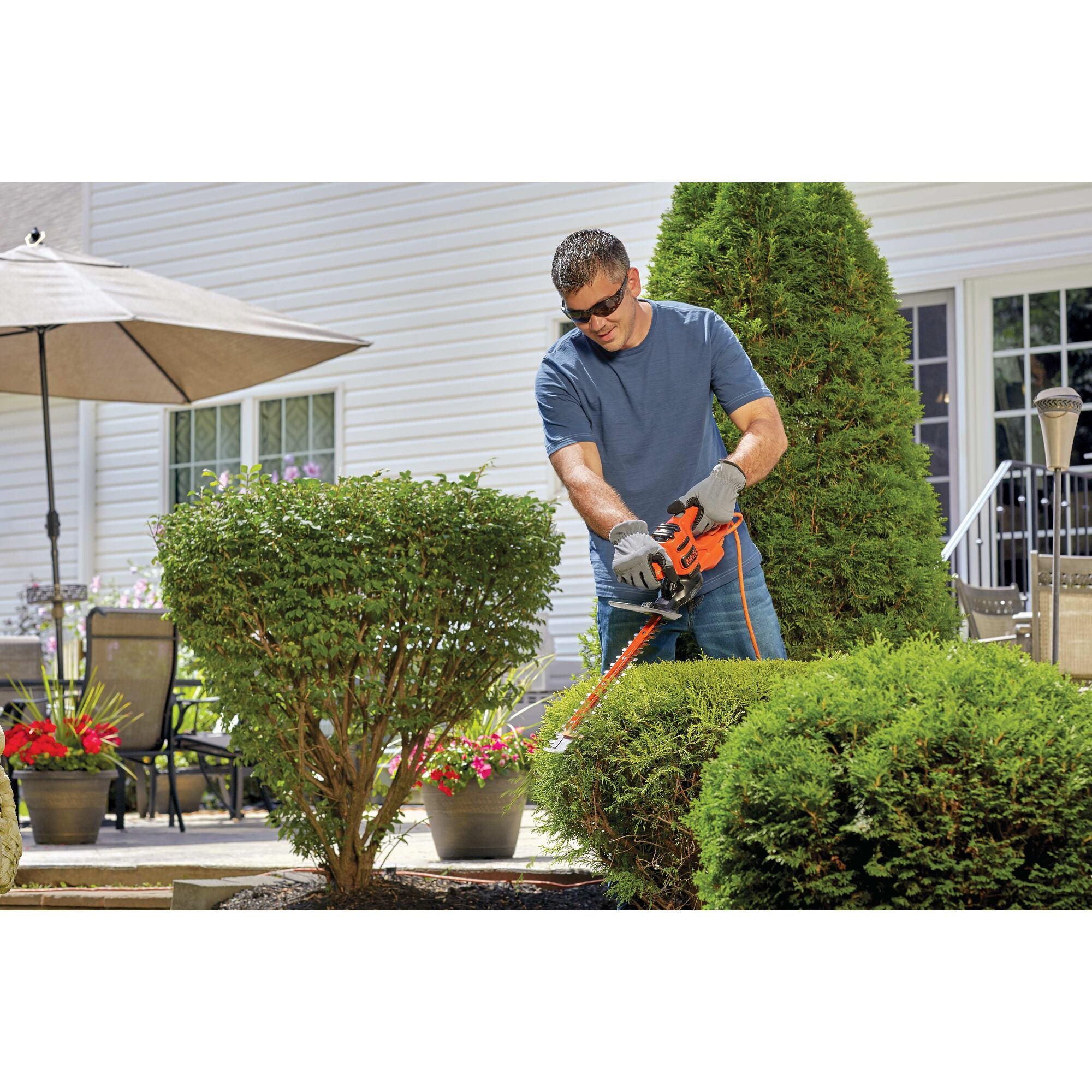 black-decker-16-inch-electric-hedge-trimmer-with-dual-action-blade image 3