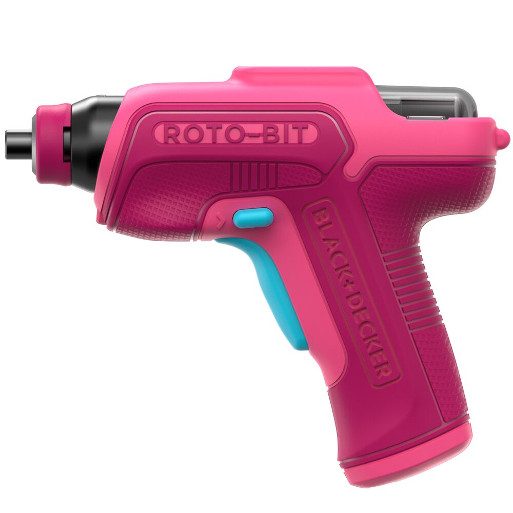 black-decker-4v-max-rotobit-screwdriver-pink-with-8-bit-storage image 2