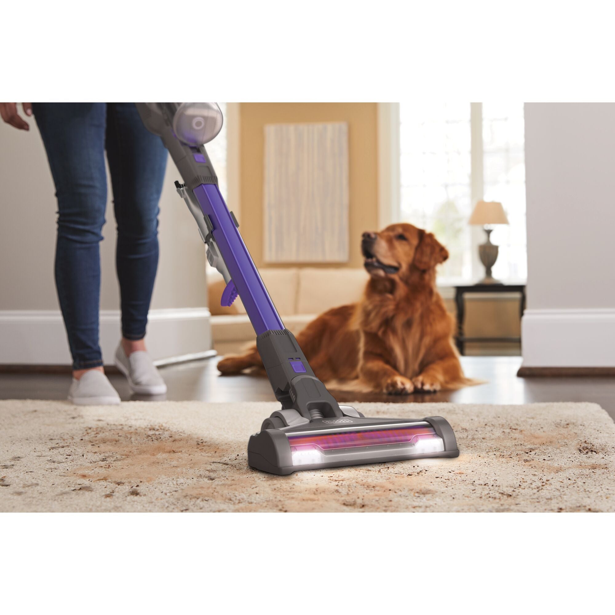 black-decker-powerseries-extreme-cordless-pet-hair-stick-vacuum-purple image 2