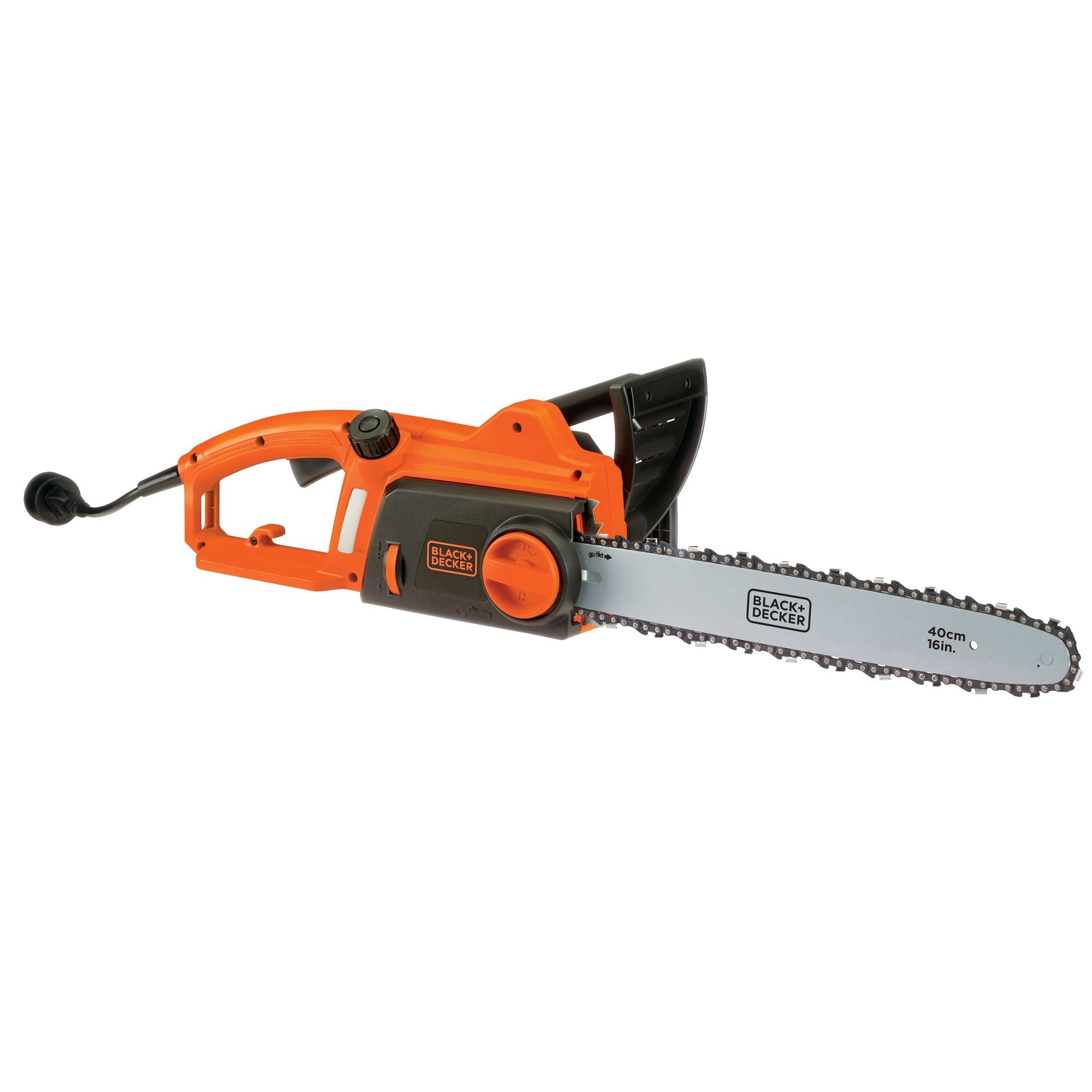 black-decker-16-inch-electric-chainsaw-12-amp-low-kickback-bar image 1