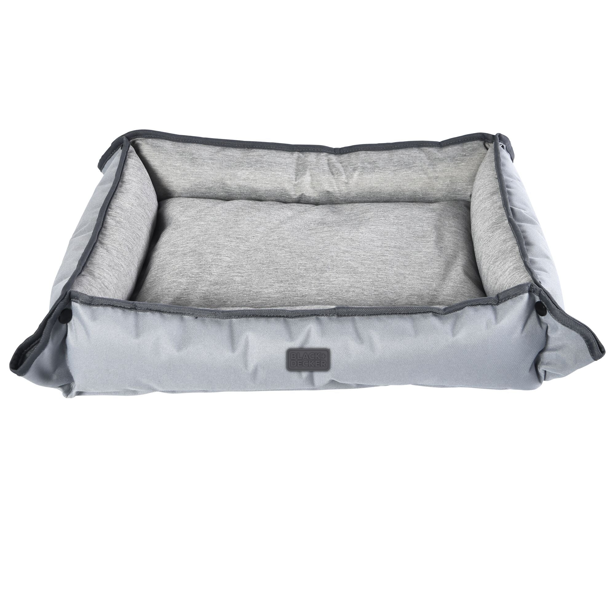 black-decker-four-way-pet-bed-for-small-dogs-20x16x3-inches-grey image 1
