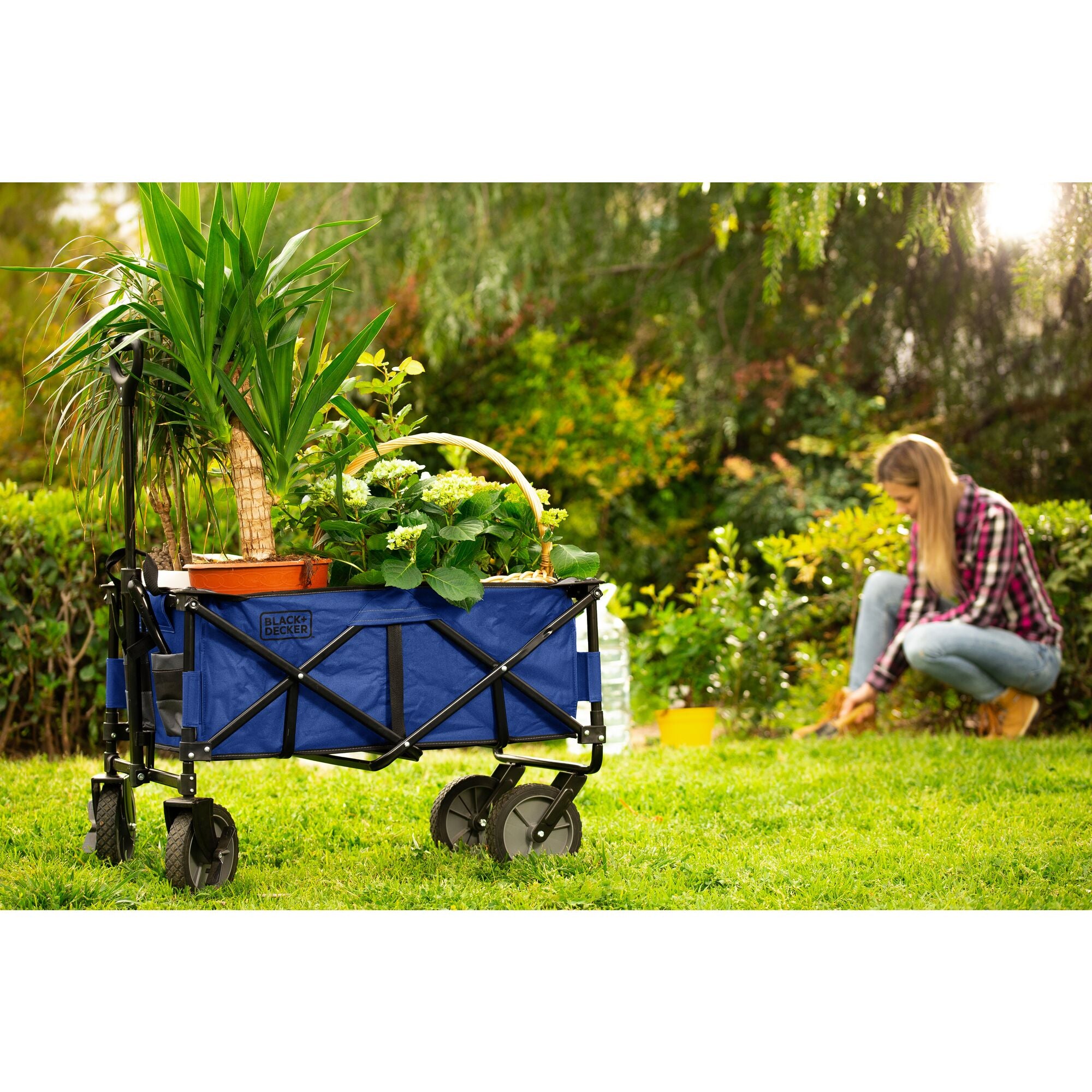 black-decker-collapsible-storage-cart-folding-utility-wagon-holds-up-to-176-lbs- image 2