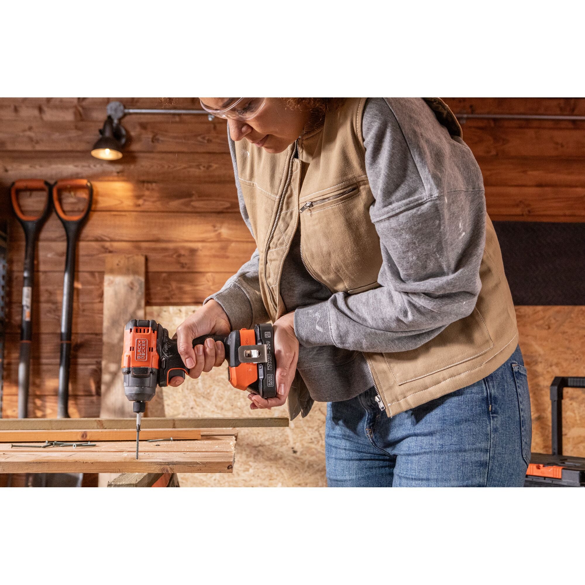 black-decker-20v-max-powerconnect-cordless-brushless-in-hex-impact-driver-kit-ba image 2