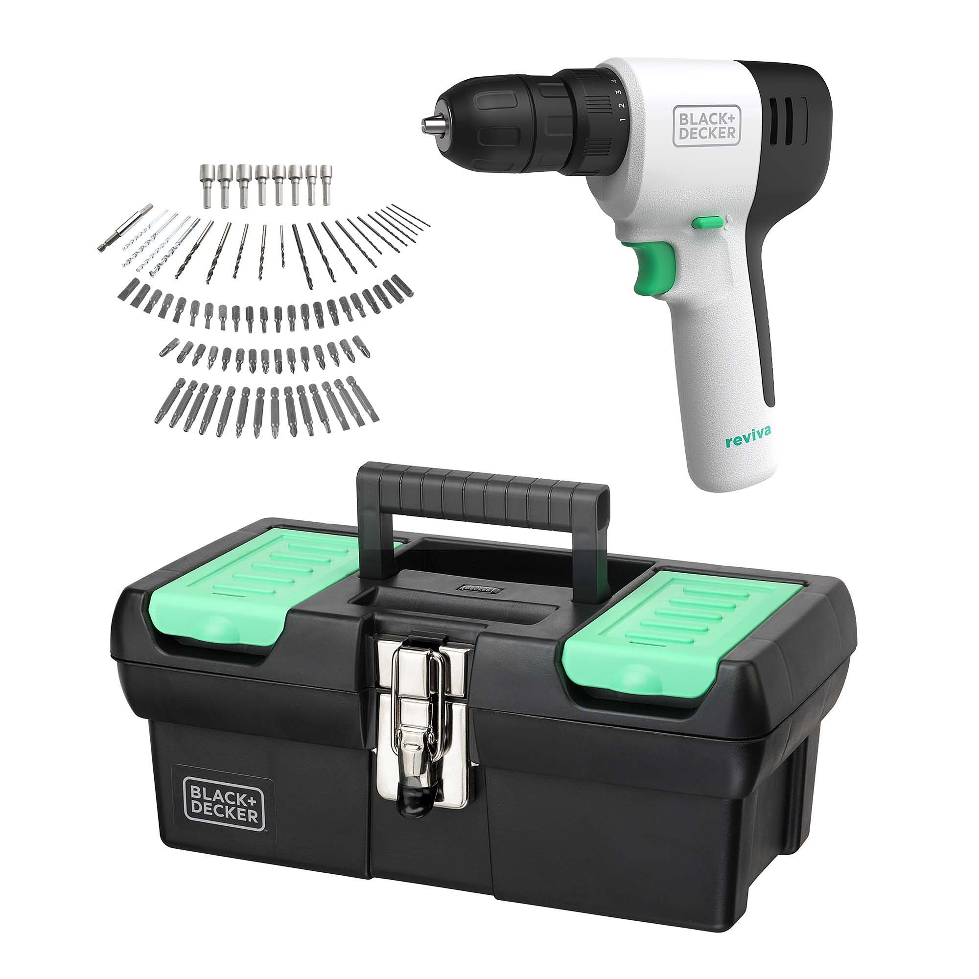 black-decker-reviva-12v-max-drill-driver-kit-combo-with-80-piece-accessory-set image 1