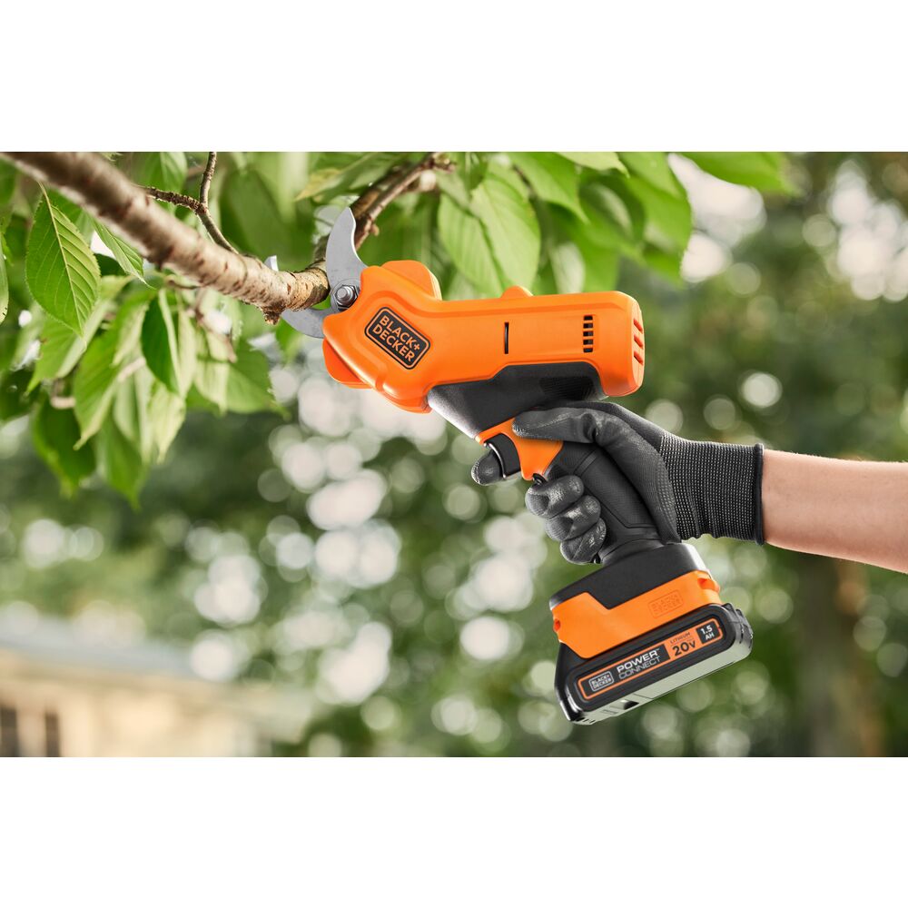 black-decker-20v-max-powerconnect-cordless-pruner-kit-with-battery-and-charger image 2