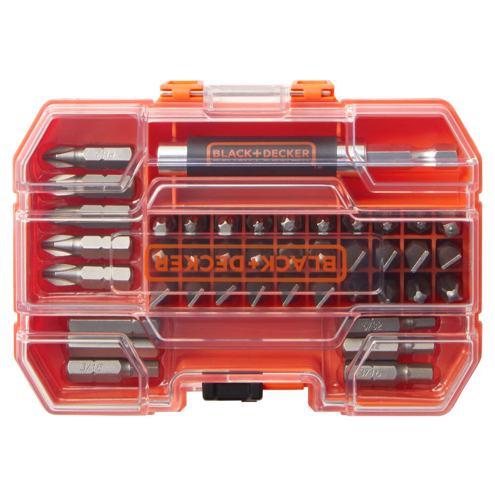 black-decker-42-piece-screwdriver-bit-set-with-magnetic-drive-guide image 1