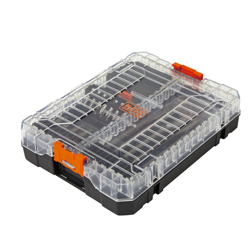 black-decker-130-piece-screwdriver-and-drill-bit-set image 1