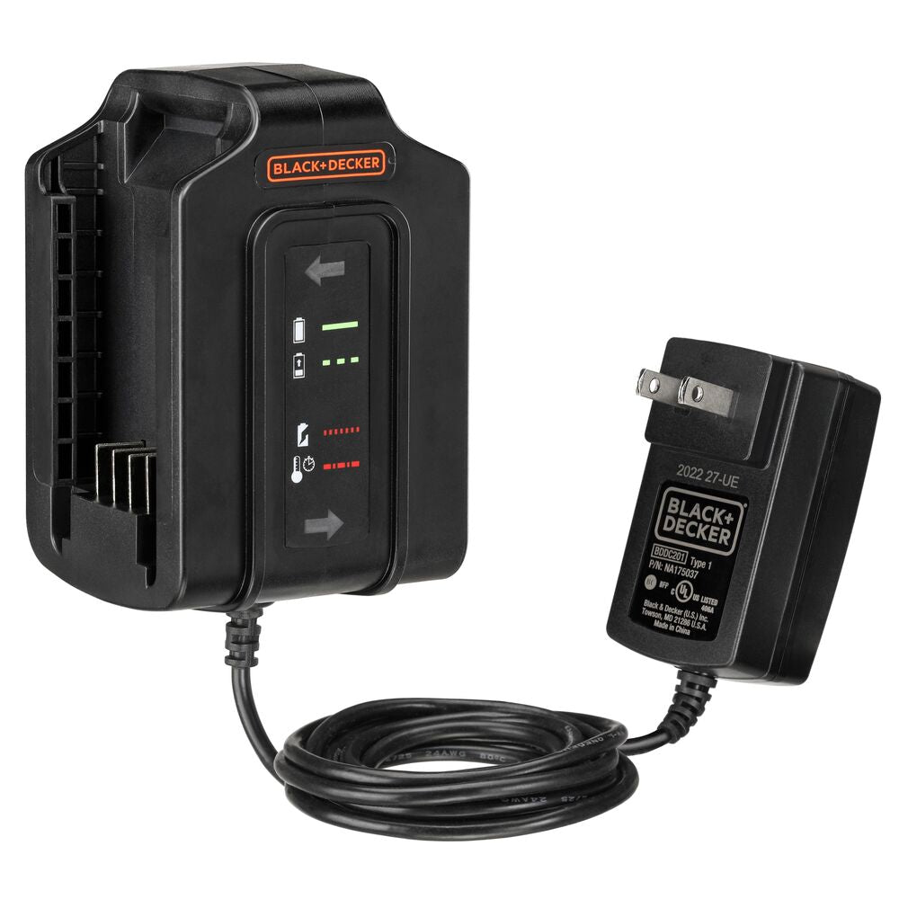 black-decker-20v-max-dual-charger-with-2-20v-max-batteries image 1
