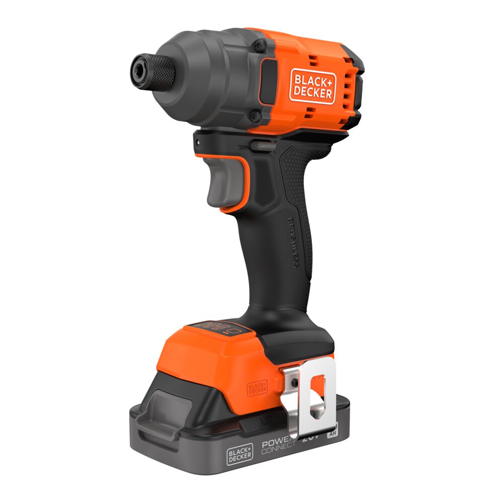 black-decker-20v-max-powerconnect-cordless-brushless-in-hex-impact-driver-kit-ba image 1