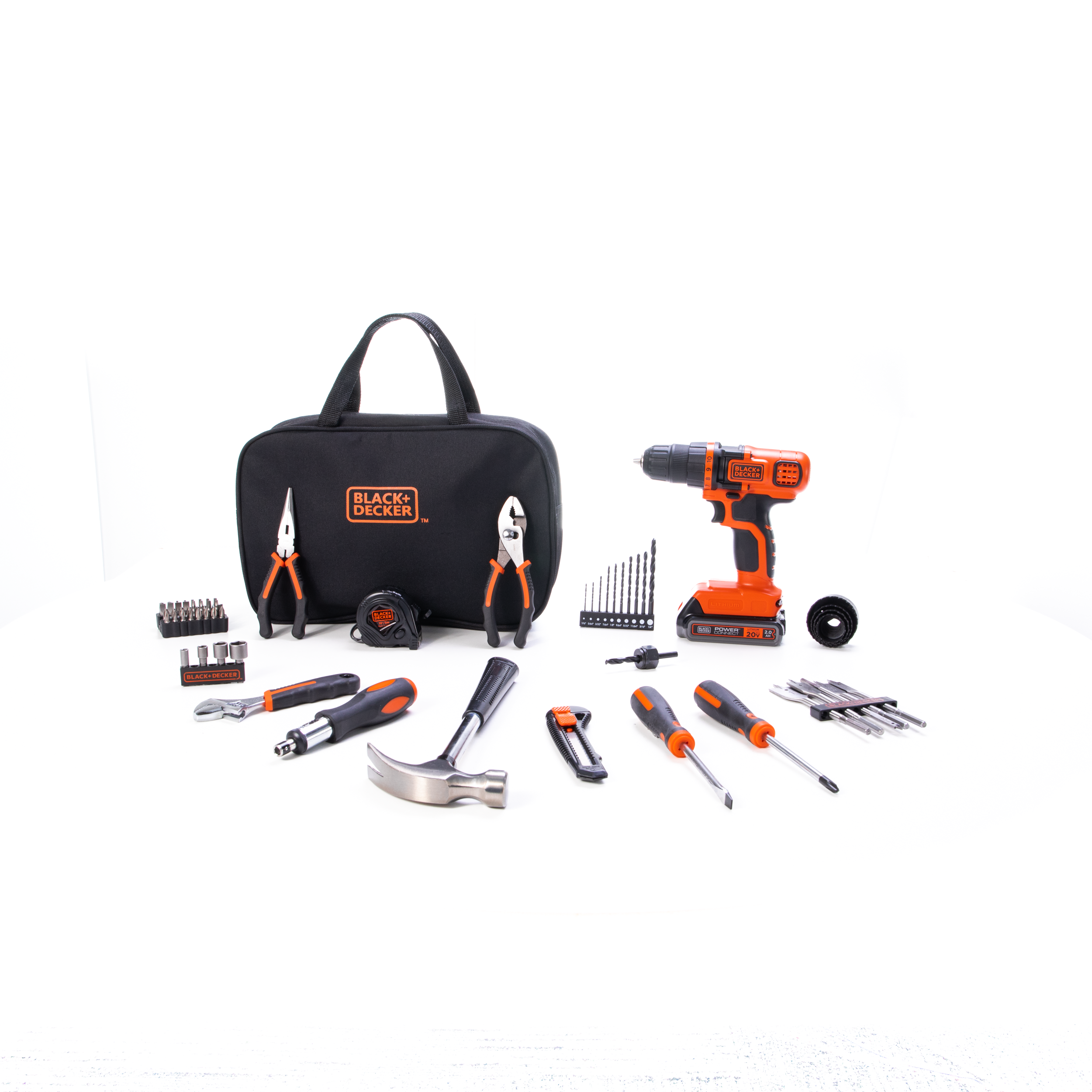 black-decker-20v-max-powerconnect-cordless-drill-driver-with-68-piece-project-ki image 4