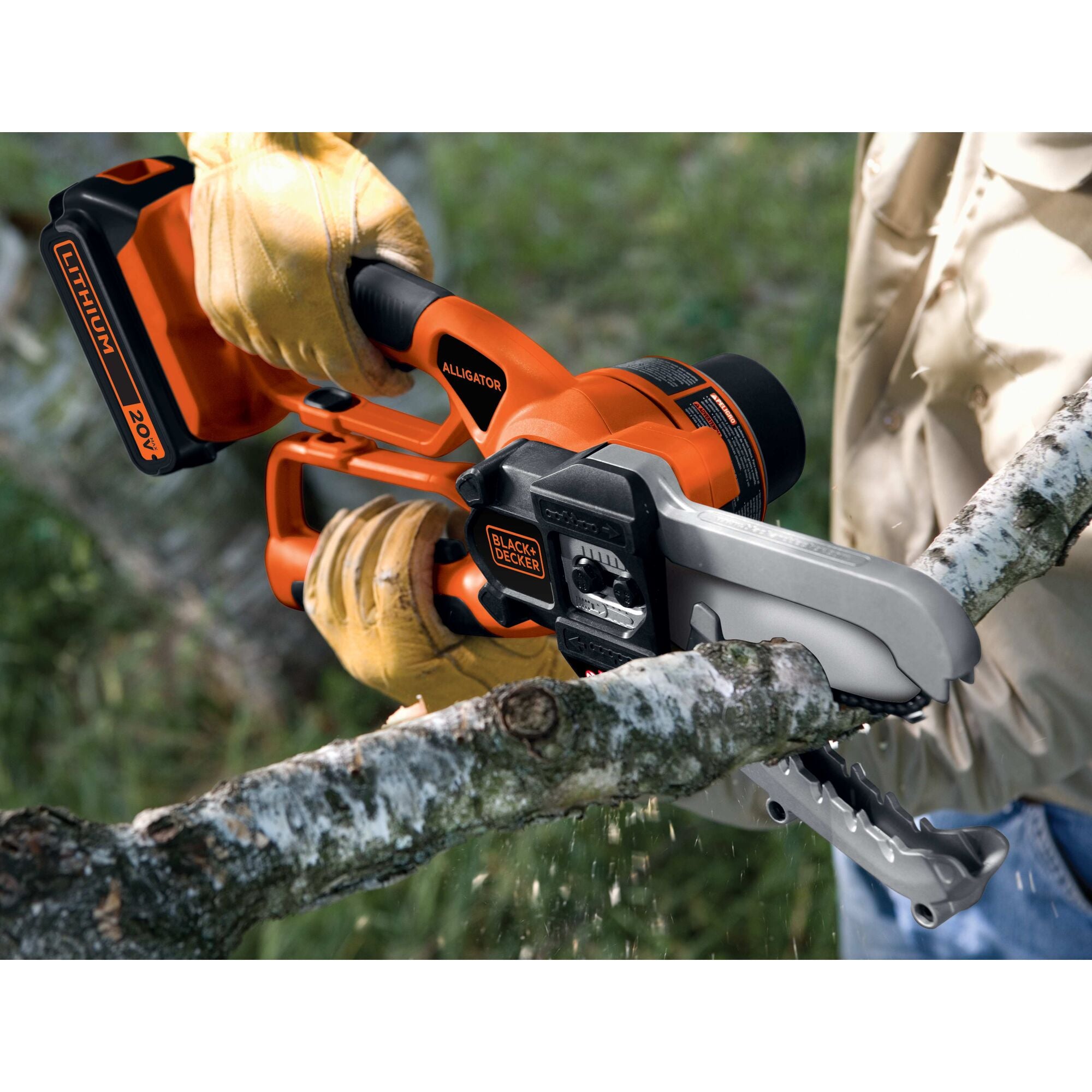 black-decker-20v-max-powerconnect-cordless-alligator-lopper-battery-and-charger- image 2