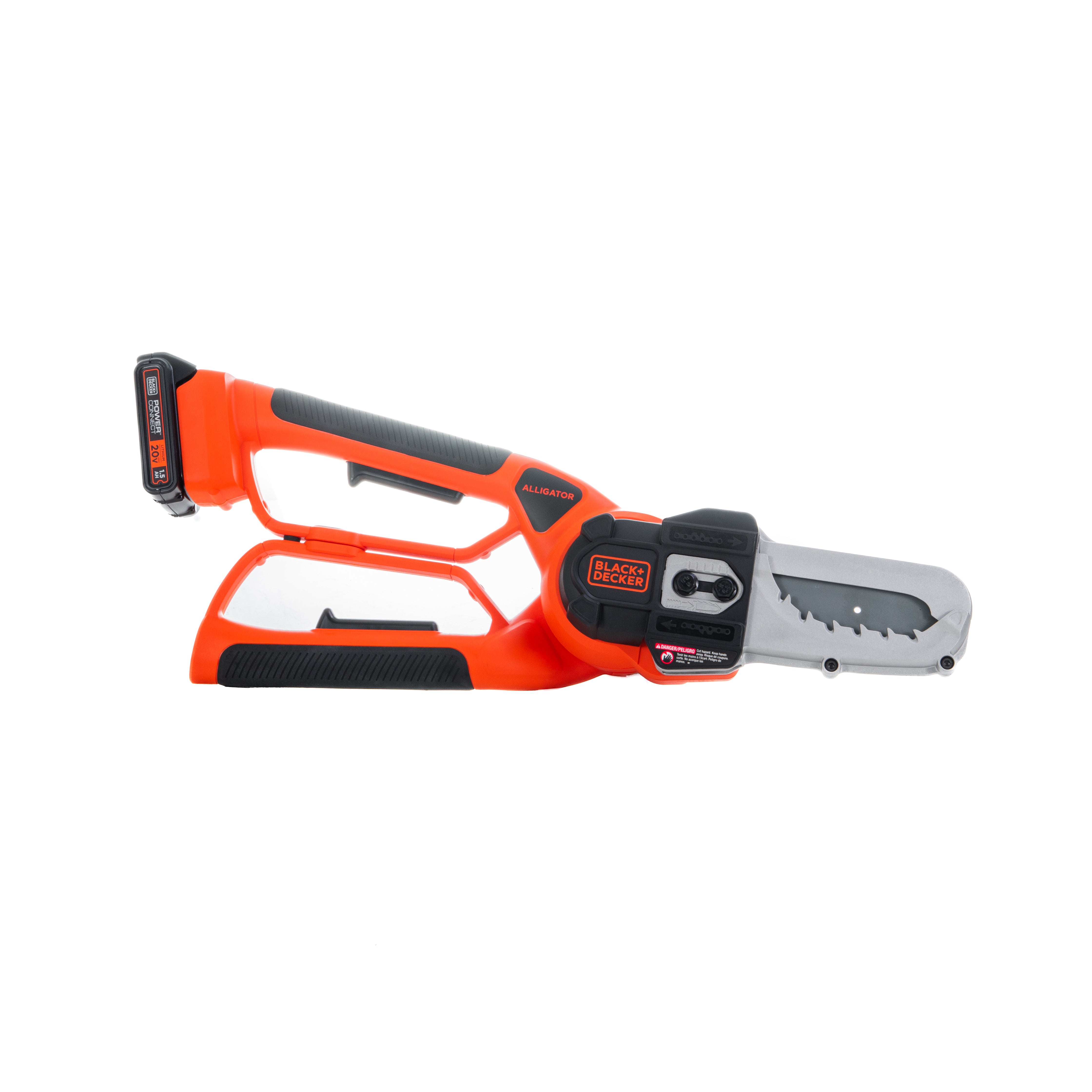 black-decker-20v-max-powerconnect-cordless-chainsaw-and-alligator-lopper-battery image 4