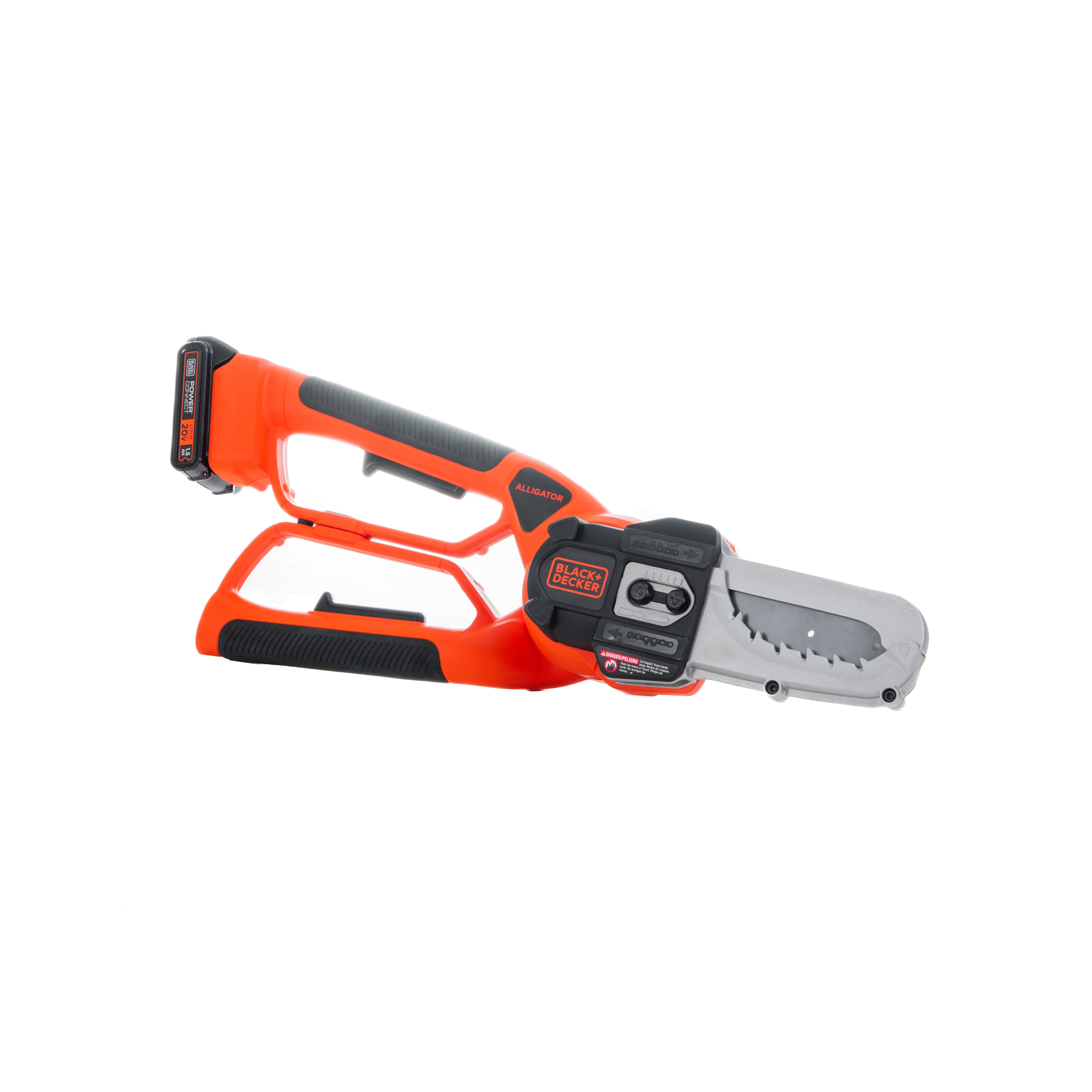 black-decker-20v-max-powerconnect-cordless-chainsaw-and-alligator-lopper-battery image 6